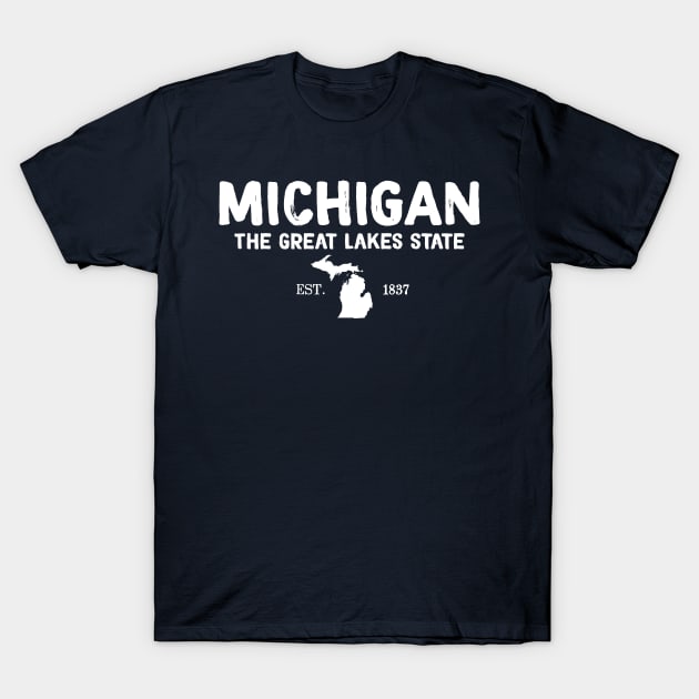 Michigan, The Great Lakes State T-Shirt by GreatLakesLocals